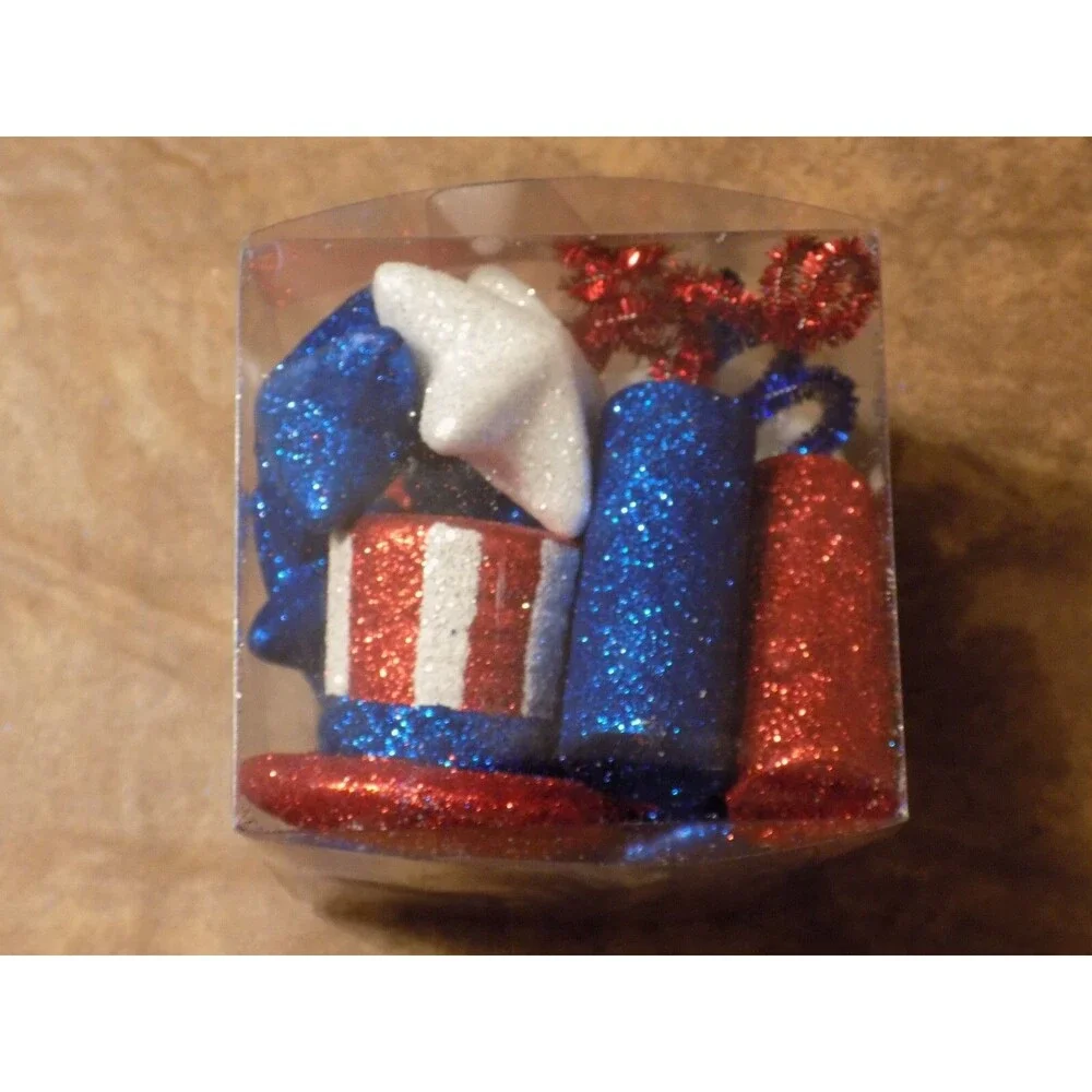 4th Of July Lot Crafts (Top Hats/Wood Firecrackers/Plastic Stars & Foam Scatter)